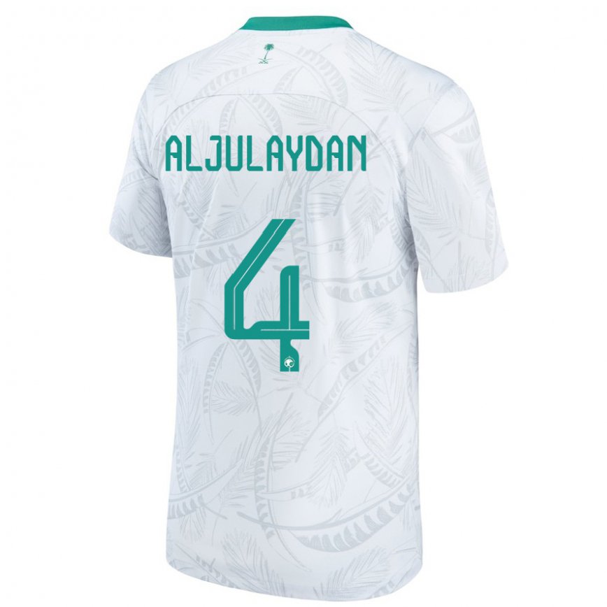 Vyrai Saudo Arabijos Ahmed Aljulaydan #4 Baltas Namų Marškinėliai 22-24 T-shirt