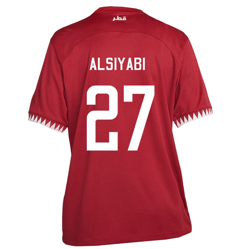 Vyrai Kataro Nasra Alsiyabi #27 Maroon Namų Marškinėliai 22-24 T-shirt