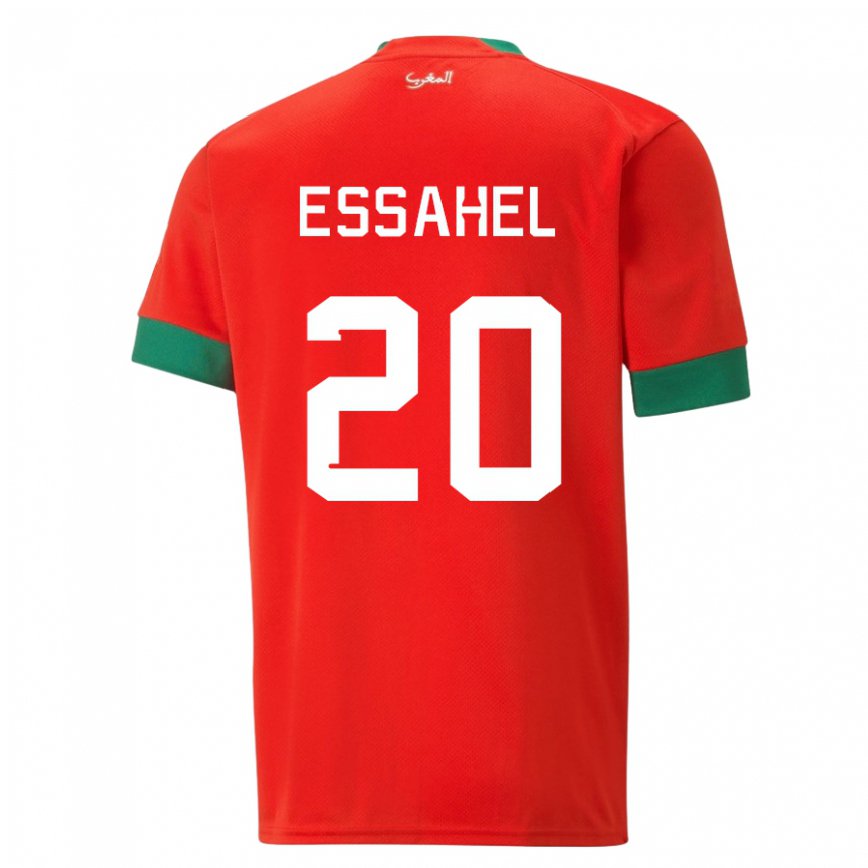 Vyrai Maroko Mohammed Amine Essahel #20 Raudona Namų Marškinėliai 22-24 T-shirt