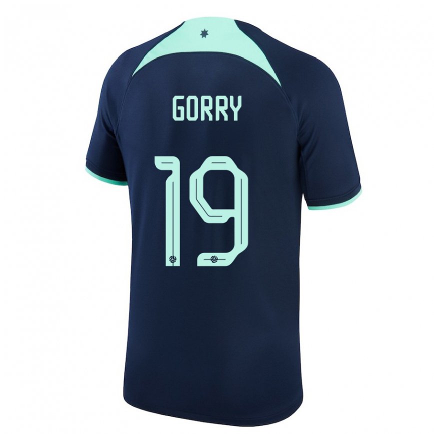 Vyrai Australijos Katrina Gorry #19 Tamsiai Mėlyna Išvykos Marškinėliai 22-24 T-shirt