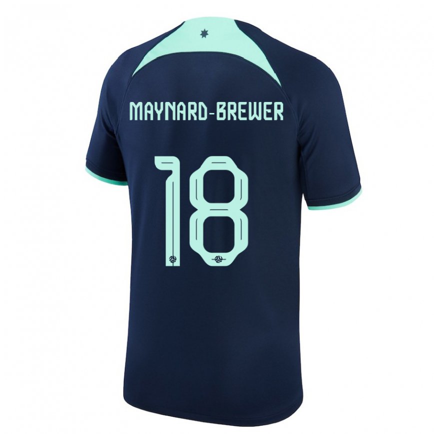 Vyrai Australijos Ashley Maynard Brewer #18 Tamsiai Mėlyna Išvykos Marškinėliai 22-24 T-shirt