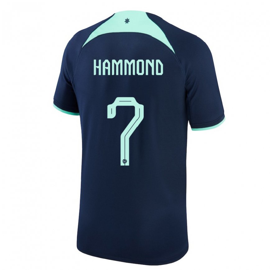 Vyrai Australijos Tristan Hammond #7 Tamsiai Mėlyna Išvykos Marškinėliai 22-24 T-shirt