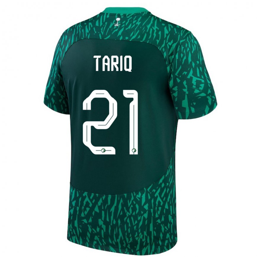 Vyrai Saudo Arabijos Juri Tariq #21 Dark Žalias Išvykos Marškinėliai 22-24 T-shirt