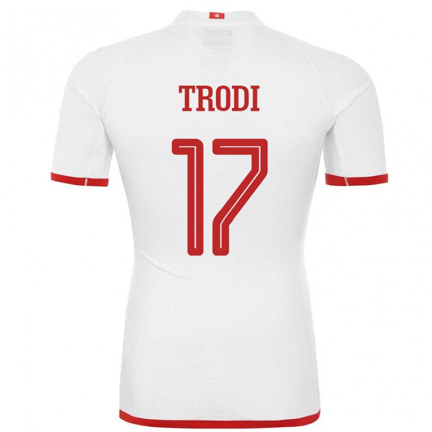 Vyrai Tuniso Imen Trodi #17 Baltas Išvykos Marškinėliai 22-24 T-shirt