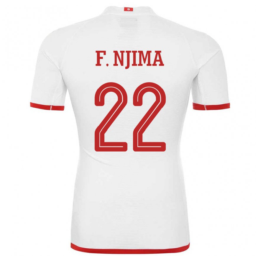 Vyrai Tuniso Firas Ben Njima #22 Baltas Išvykos Marškinėliai 22-24 T-shirt