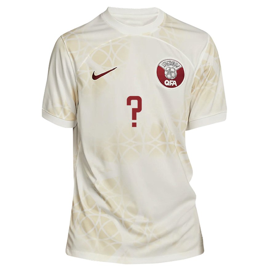 Vyrai Kataro Nasser Al Yazidi #0 Auksinė Smėlio Spalvos Išvykos Marškinėliai 22-24 T-shirt