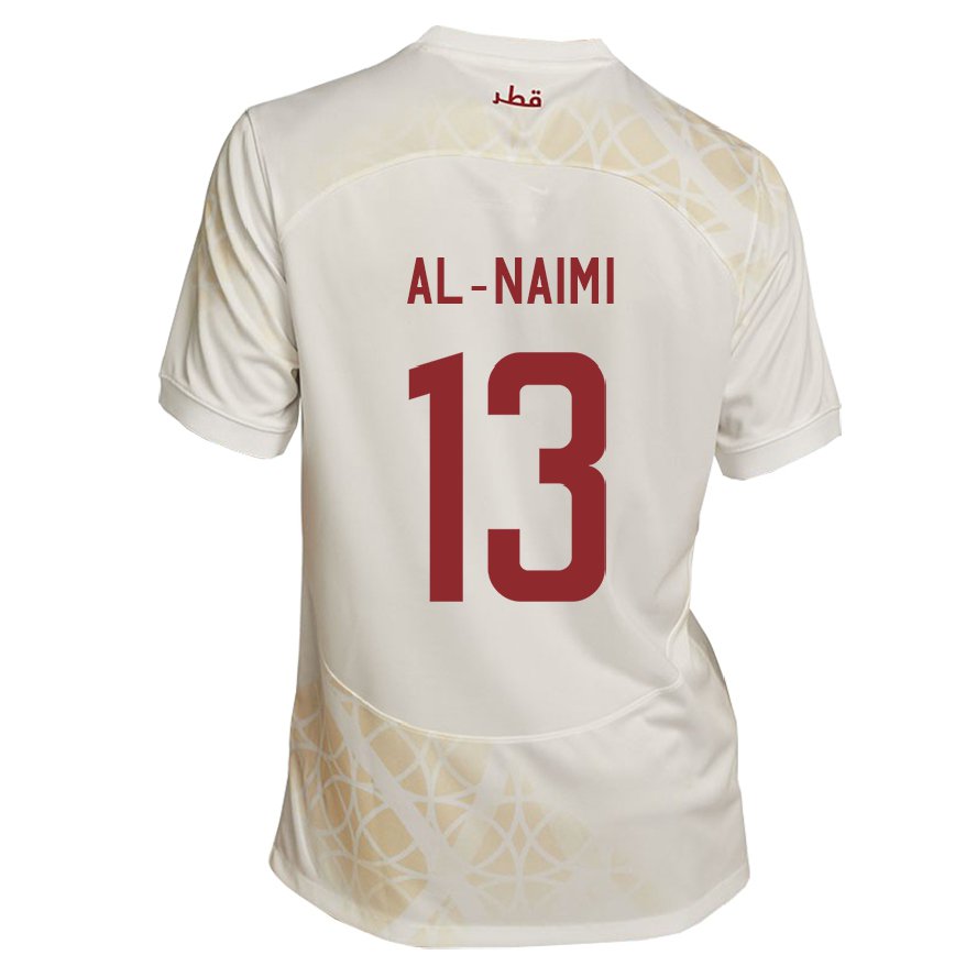 Vyrai Kataro Zahra Al Naimi #13 Auksinė Smėlio Spalvos Išvykos Marškinėliai 22-24 T-shirt