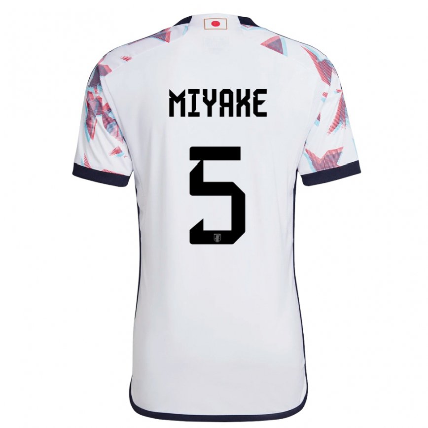 Vyrai Japonijos Shiori Miyake #5 Baltas Išvykos Marškinėliai 22-24 T-shirt