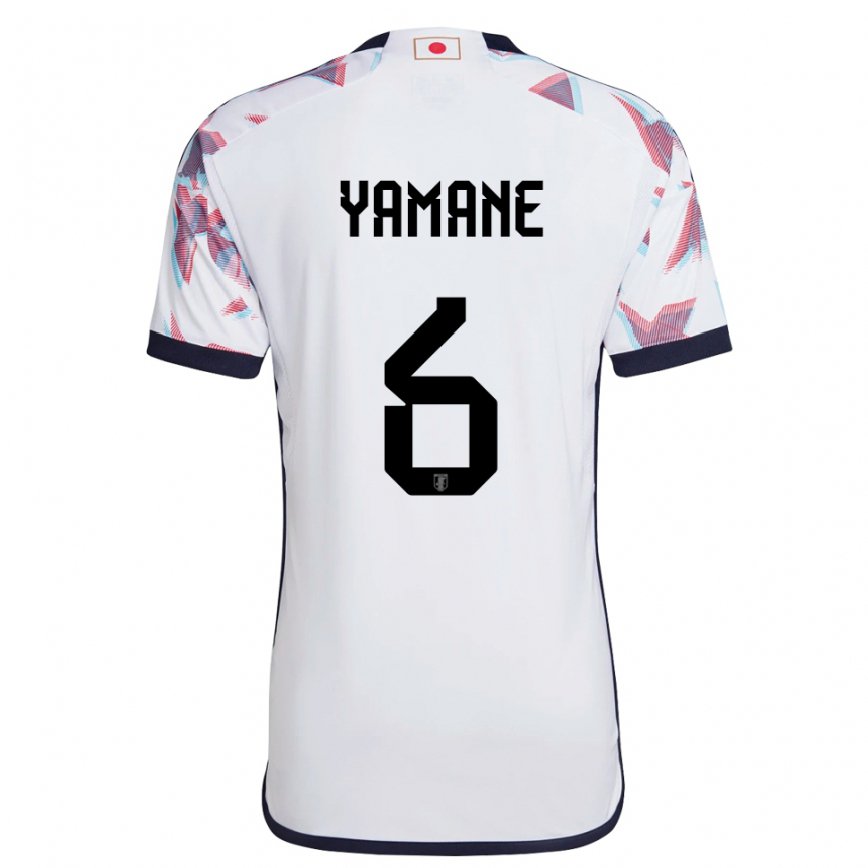 Vyrai Japonijos Riku Yamane #6 Baltas Išvykos Marškinėliai 22-24 T-shirt