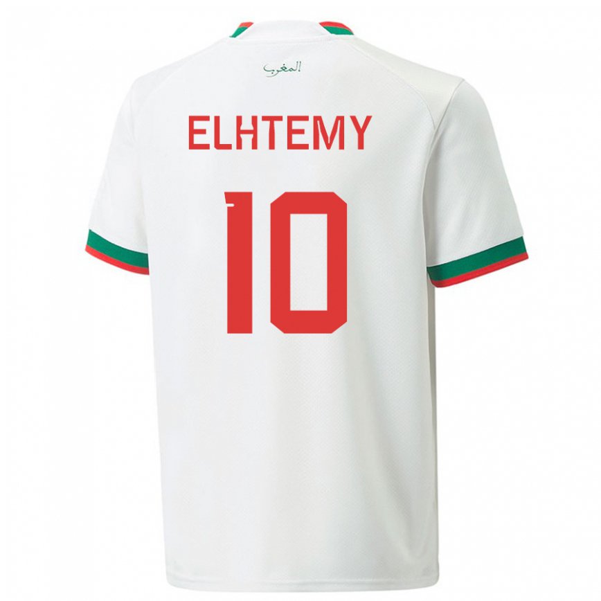 Vyrai Maroko Mountassir Elhtemy #10 Baltas Išvykos Marškinėliai 22-24 T-shirt