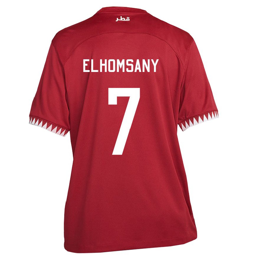 Moteriškas Kataro Yasmeen Elhomsany #7 Maroon Namų Marškinėliai 22-24 T-shirt