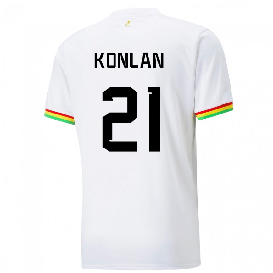 Moteriškas Ganos Cynthia Konlan #21 Baltas Namų Marškinėliai 22-24 T-shirt