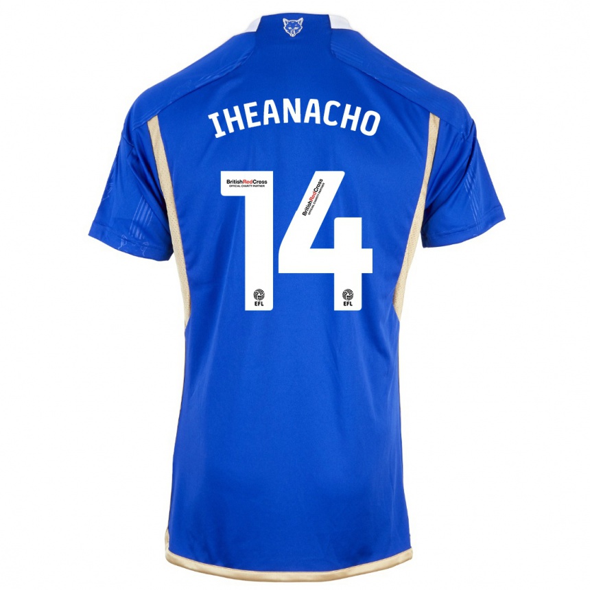 Vaikiškas Kelechi Iheanacho #14 Mėlyna Namų Marškinėliai 2023/24 T-Shirt