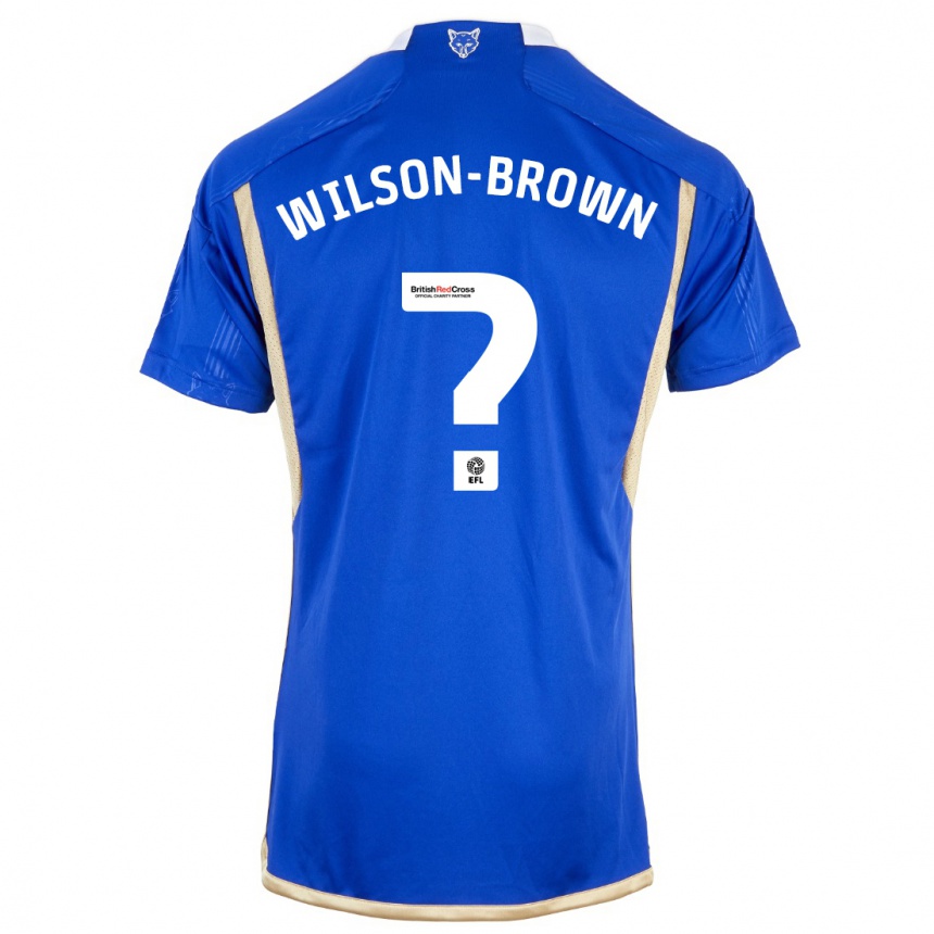 Vaikiškas Thomas Wilson-Brown #0 Mėlyna Namų Marškinėliai 2023/24 T-Shirt