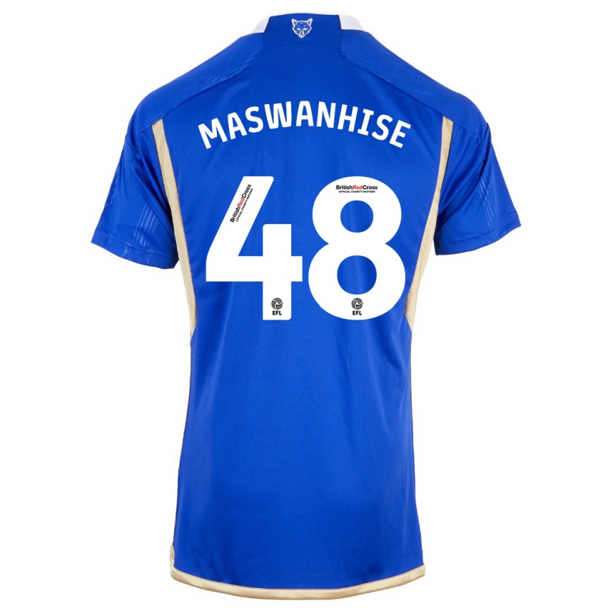 Vaikiškas Tawanda Maswanhise #48 Mėlyna Namų Marškinėliai 2023/24 T-Shirt