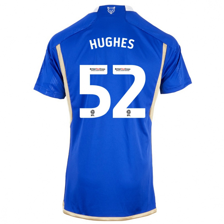 Vaikiškas Iestyn Hughes #52 Mėlyna Namų Marškinėliai 2023/24 T-Shirt