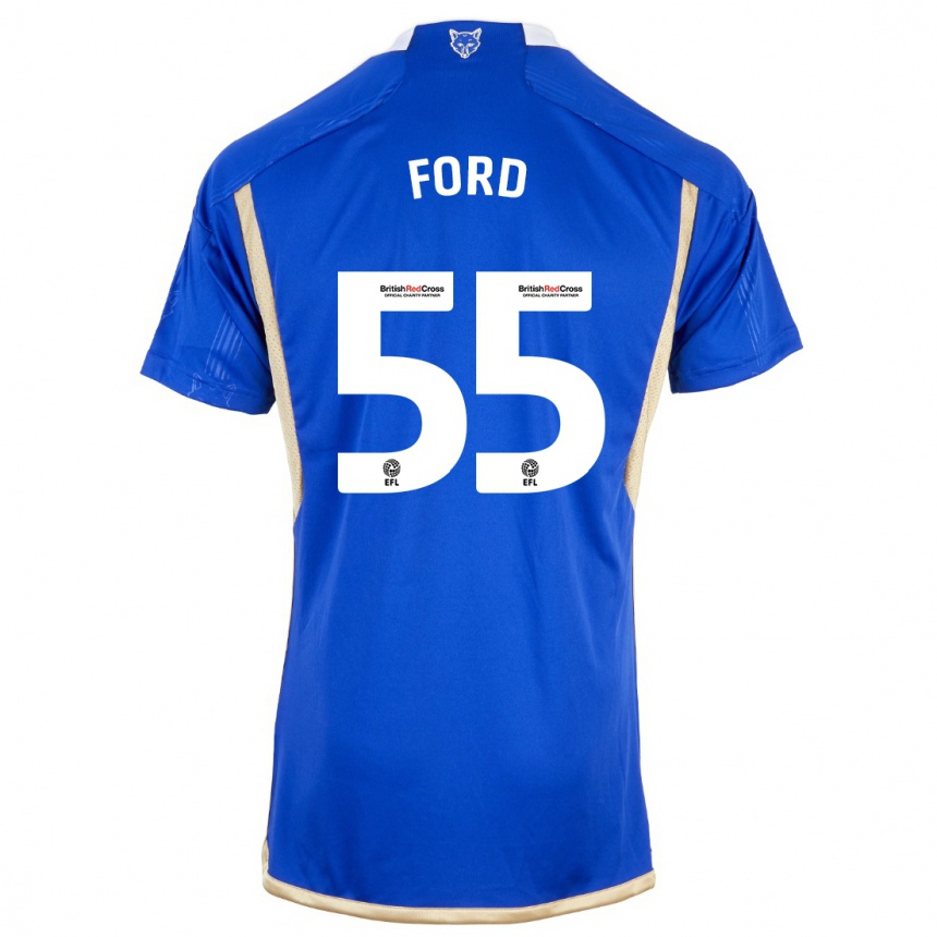 Vaikiškas Harvey Godsmark-Ford #55 Mėlyna Namų Marškinėliai 2023/24 T-Shirt