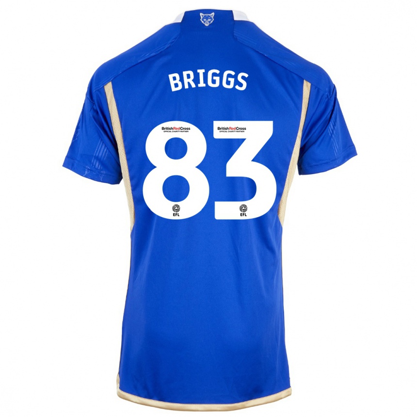 Vaikiškas Logan Briggs #83 Mėlyna Namų Marškinėliai 2023/24 T-Shirt