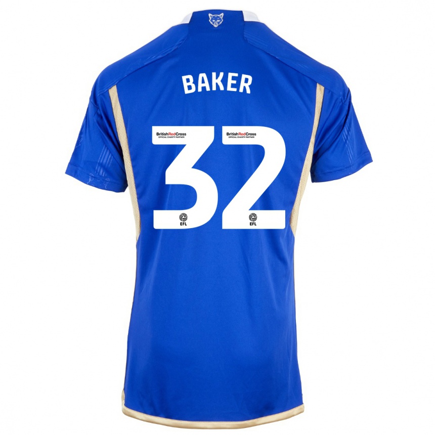 Vaikiškas Ava Baker #32 Mėlyna Namų Marškinėliai 2023/24 T-Shirt