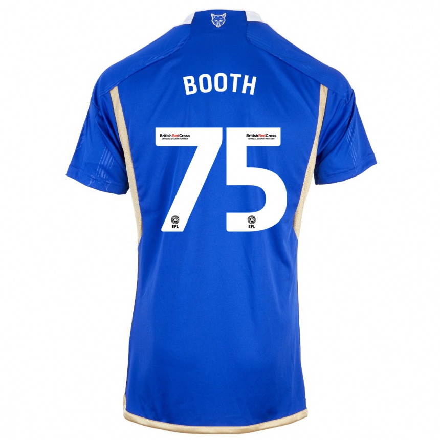 Vaikiškas Zach Booth #75 Mėlyna Namų Marškinėliai 2023/24 T-Shirt