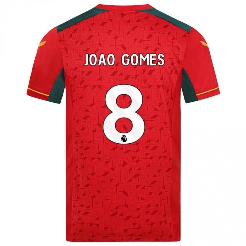 Vaikiškas João Gomes #8 Raudona Išvykos Marškinėliai 2023/24 T-Shirt