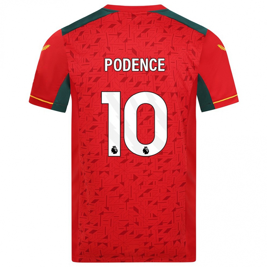 Vaikiškas Daniel Podence #10 Raudona Išvykos Marškinėliai 2023/24 T-Shirt