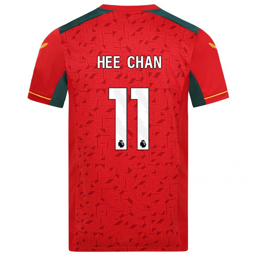 Vaikiškas Hee-Chan Hwang #11 Raudona Išvykos Marškinėliai 2023/24 T-Shirt