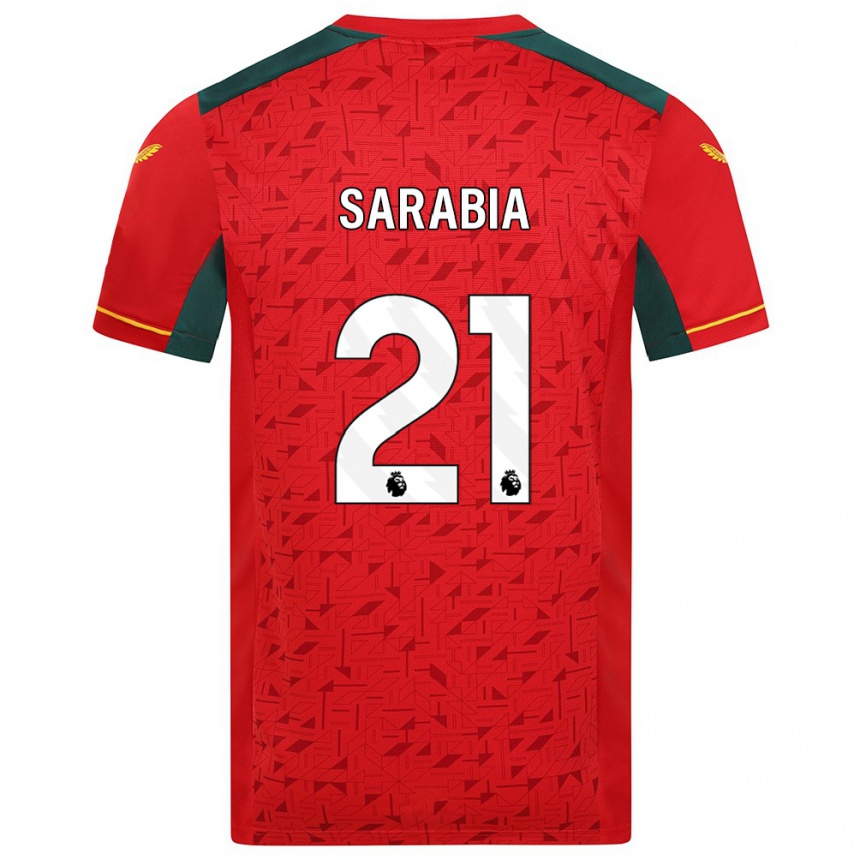 Vaikiškas Pablo Sarabia #21 Raudona Išvykos Marškinėliai 2023/24 T-Shirt