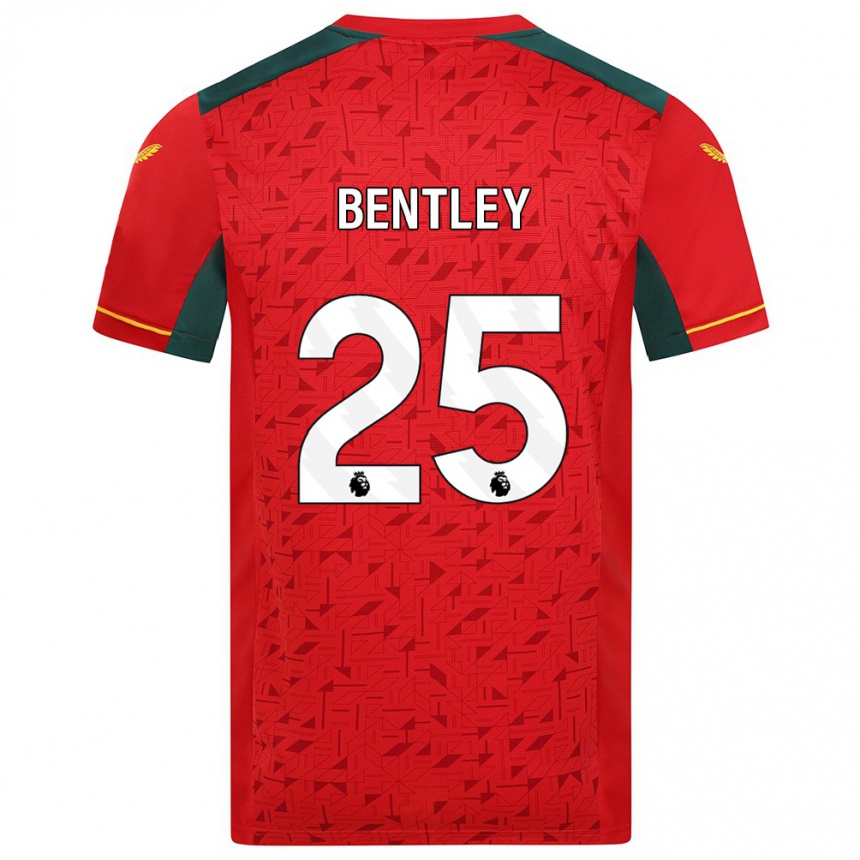 Vaikiškas Daniel Bentley #25 Raudona Išvykos Marškinėliai 2023/24 T-Shirt