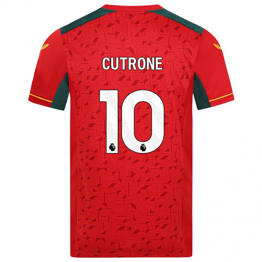 Vaikiškas Patrick Cutrone #10 Raudona Išvykos Marškinėliai 2023/24 T-Shirt