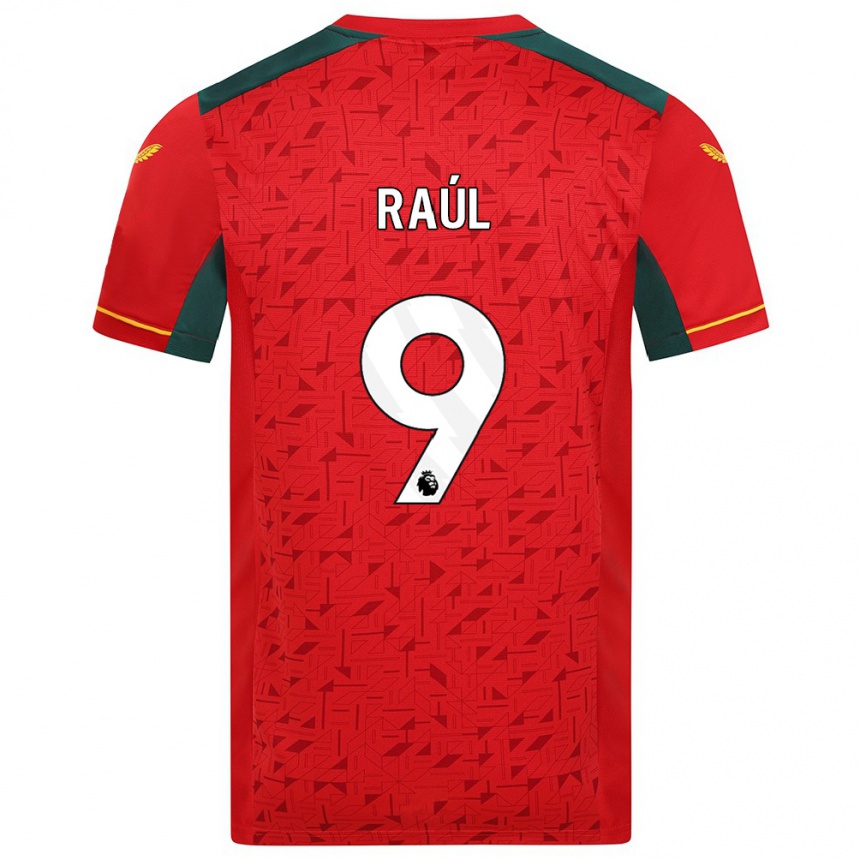 Vaikiškas Raul Jimenez #9 Raudona Išvykos Marškinėliai 2023/24 T-Shirt