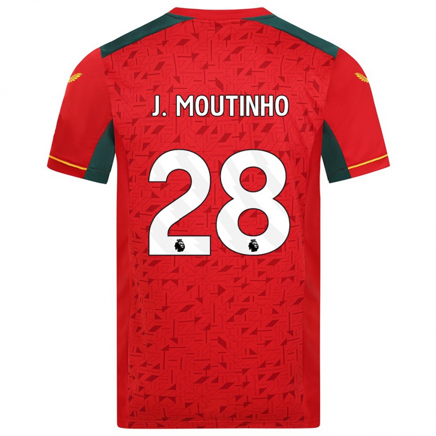 Vaikiškas Joao Moutinho #28 Raudona Išvykos Marškinėliai 2023/24 T-Shirt