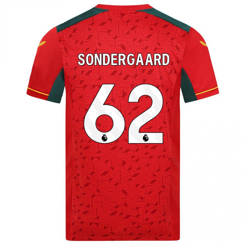 Vaikiškas Andreas Sondergaard #62 Raudona Išvykos Marškinėliai 2023/24 T-Shirt