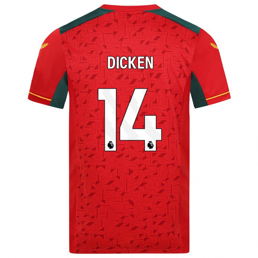 Vaikiškas Amy Dicken #14 Raudona Išvykos Marškinėliai 2023/24 T-Shirt