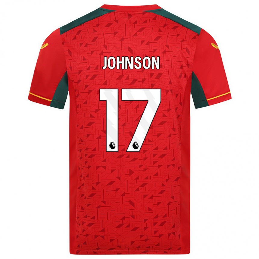 Vaikiškas Katie Johnson #17 Raudona Išvykos Marškinėliai 2023/24 T-Shirt