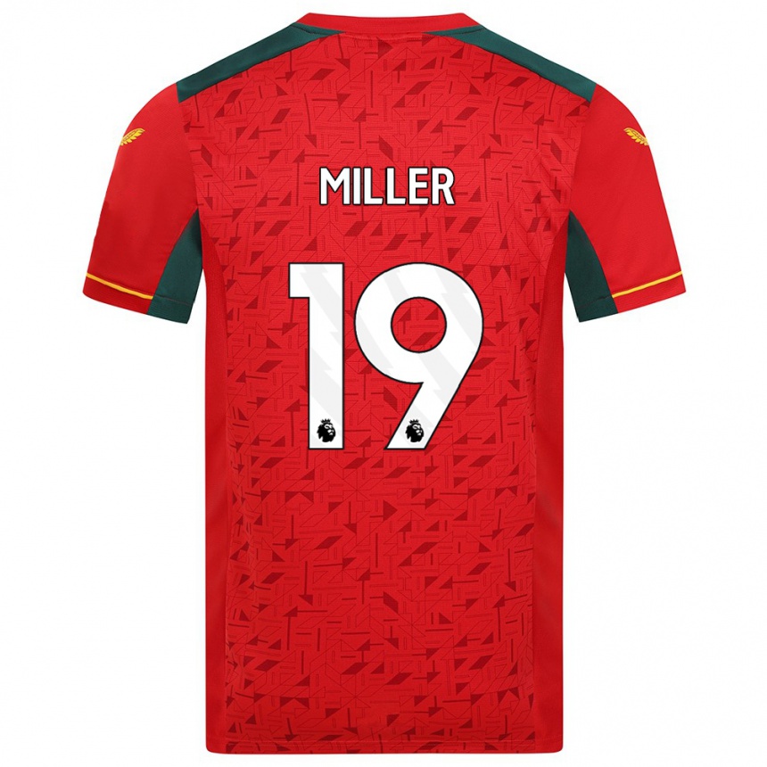 Vaikiškas Ali Miller #19 Raudona Išvykos Marškinėliai 2023/24 T-Shirt