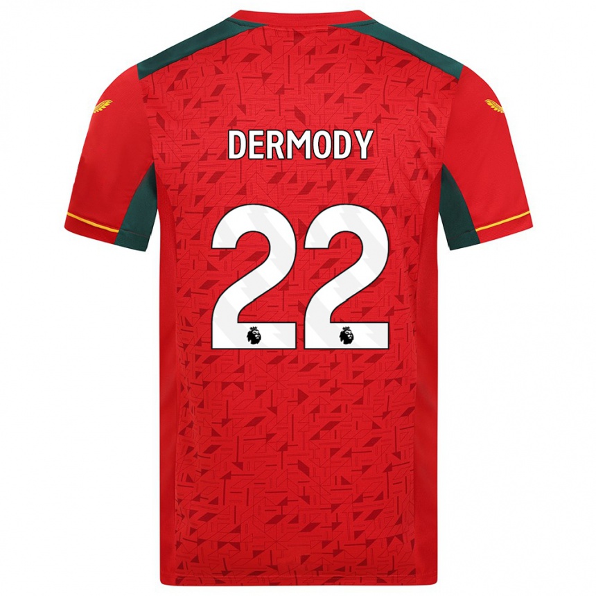 Vaikiškas Helen Dermody #22 Raudona Išvykos Marškinėliai 2023/24 T-Shirt