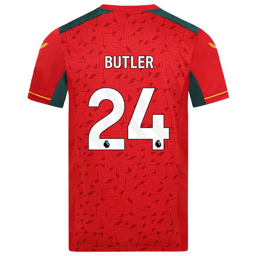 Vaikiškas Elli Butler #24 Raudona Išvykos Marškinėliai 2023/24 T-Shirt