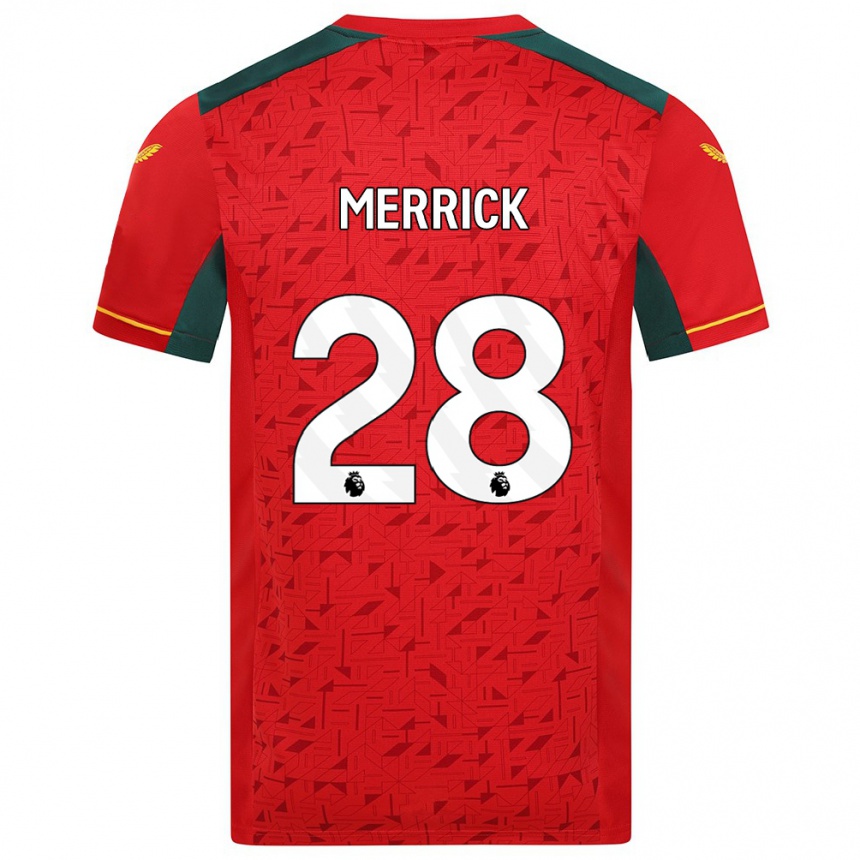 Vaikiškas Beth Merrick #28 Raudona Išvykos Marškinėliai 2023/24 T-Shirt