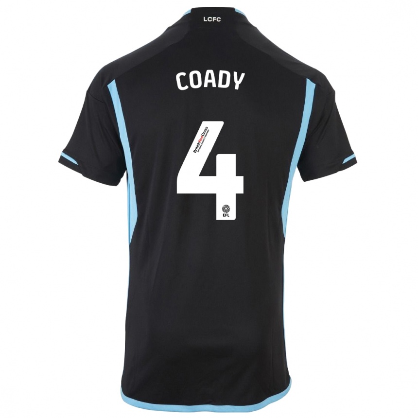 Vaikiškas Conor Coady #4 Juoda Išvykos Marškinėliai 2023/24 T-Shirt