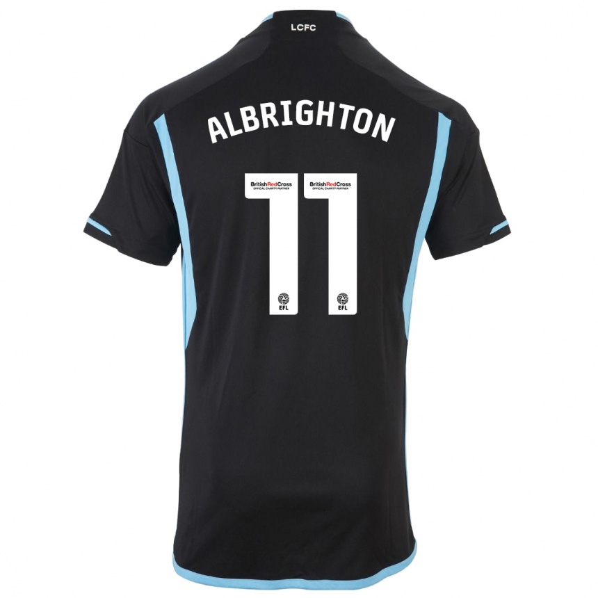 Vaikiškas Marc Albrighton #11 Juoda Išvykos Marškinėliai 2023/24 T-Shirt