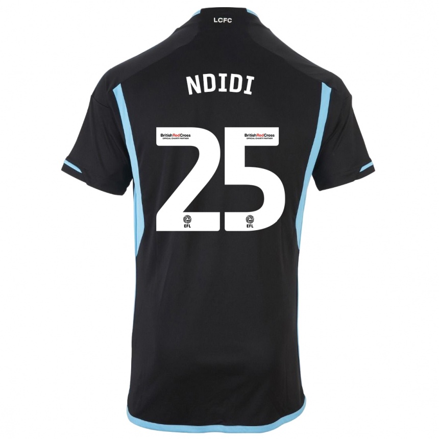 Vaikiškas Wilfred Ndidi #25 Juoda Išvykos Marškinėliai 2023/24 T-Shirt