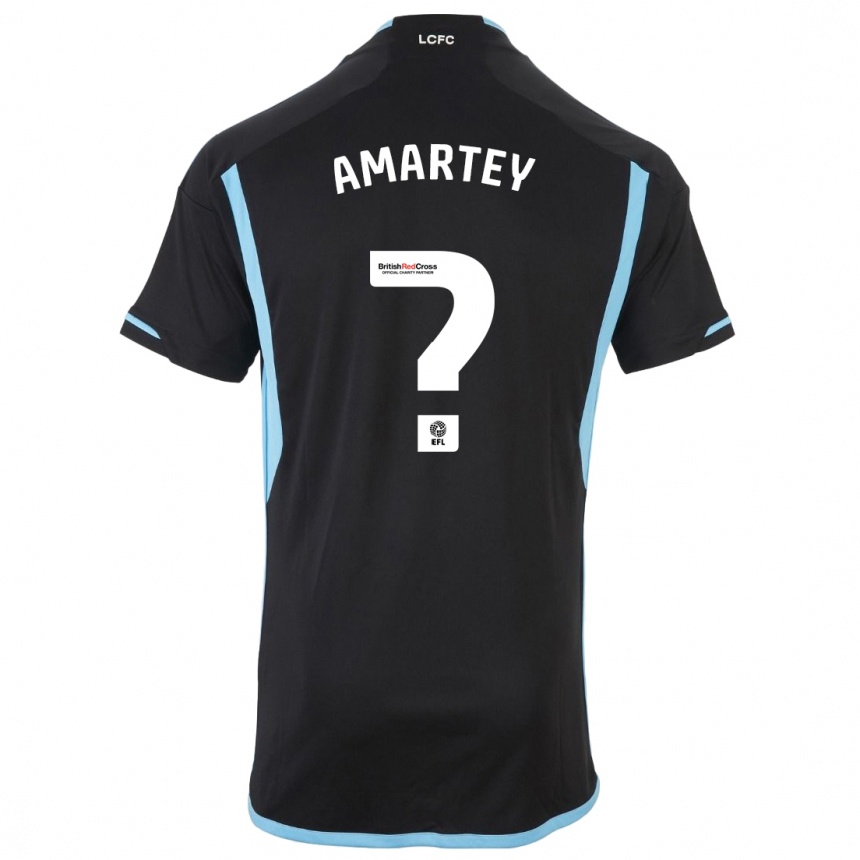 Vaikiškas Bobby Amartey #0 Juoda Išvykos Marškinėliai 2023/24 T-Shirt