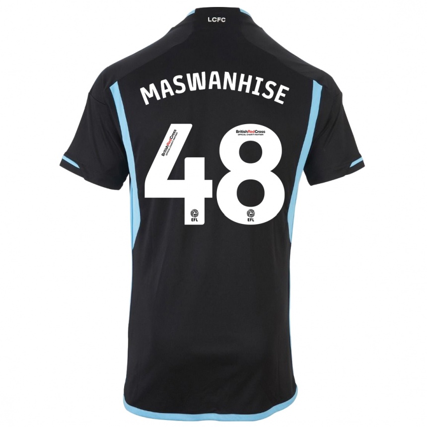 Vaikiškas Tawanda Maswanhise #48 Juoda Išvykos Marškinėliai 2023/24 T-Shirt