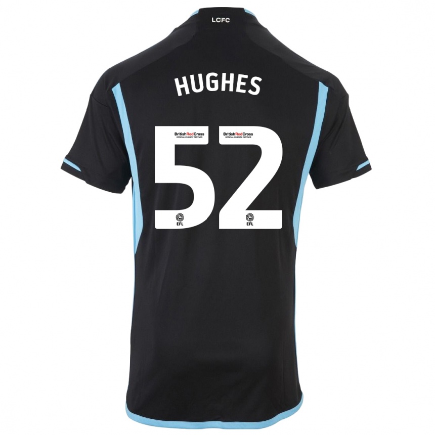 Vaikiškas Iestyn Hughes #52 Juoda Išvykos Marškinėliai 2023/24 T-Shirt