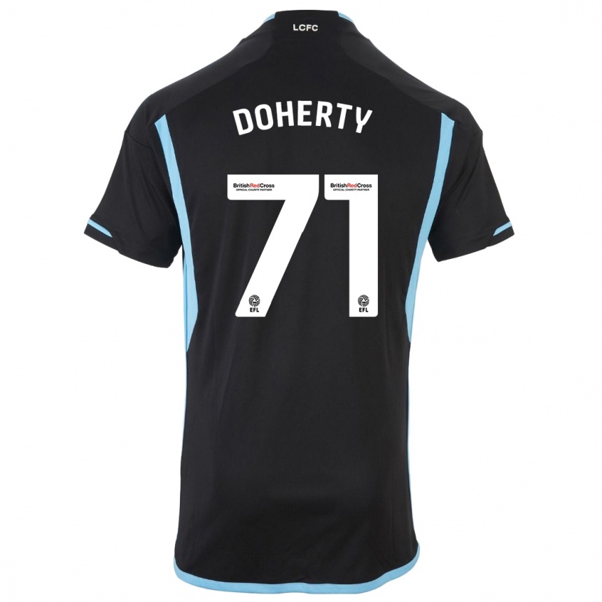 Vaikiškas Arlo Doherty #71 Juoda Išvykos Marškinėliai 2023/24 T-Shirt