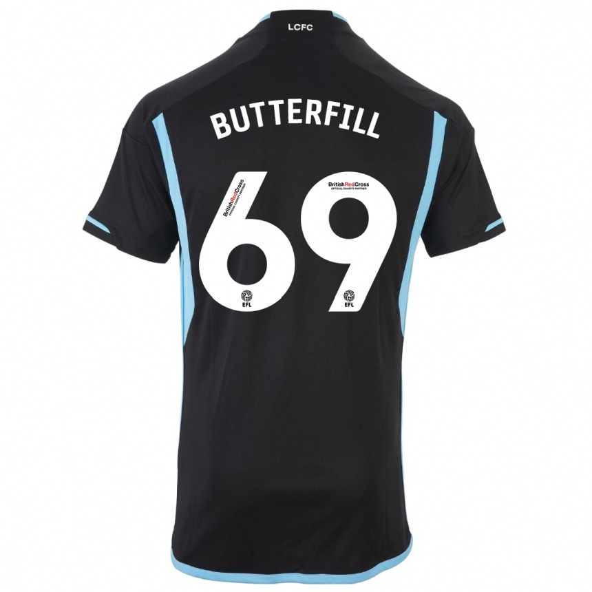 Vaikiškas Jack Butterfill #69 Juoda Išvykos Marškinėliai 2023/24 T-Shirt