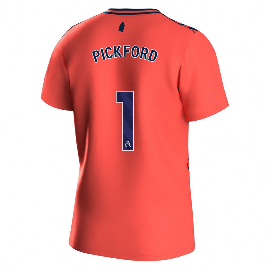 Vaikiškas Pickford #1 Koralas Išvykos Marškinėliai 2023/24 T-Shirt