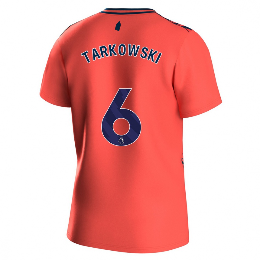 Vaikiškas James Tarkowski #6 Koralas Išvykos Marškinėliai 2023/24 T-Shirt