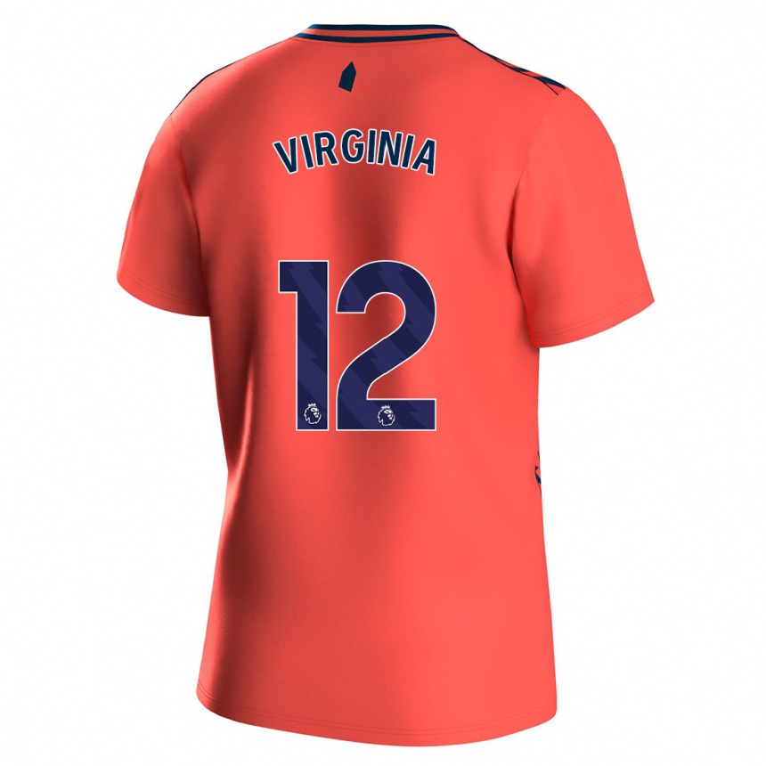 Vaikiškas João Virgínia #12 Koralas Išvykos Marškinėliai 2023/24 T-Shirt